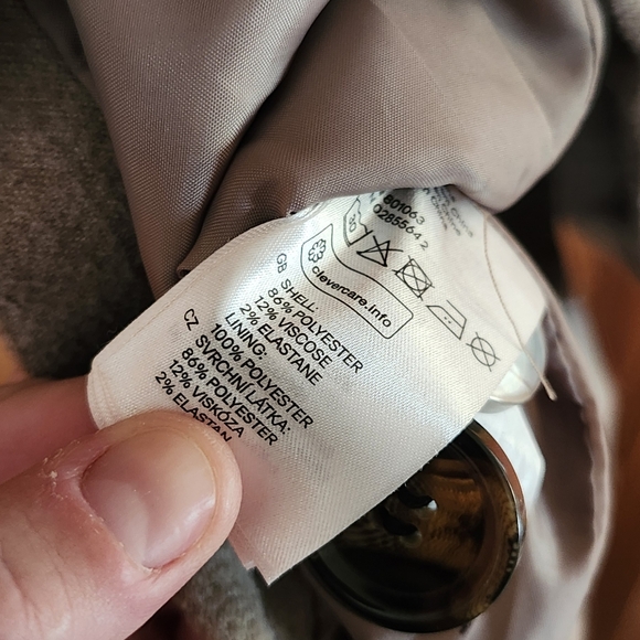 H&M Light Gray Double-Breasted Pea Coat - Picture 5 of 5